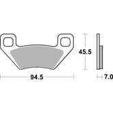 SBS 822ATS Front/Rear Pads | Sinter ATV