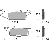 SBS 849SI Front/Rear Pads | Sinter Off Road
