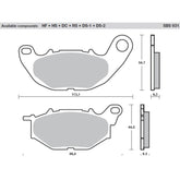SBS 931RS Front Pads | Sinter Sport / Track