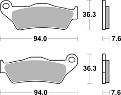 SBS FRICTION - Ceramic Front / Rear Brake Pads (SBS 151) - 671HF-