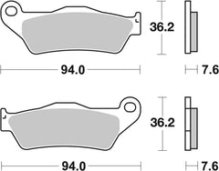 SBS FRICTION - Carbon Tech Racing Rear Brake Pads (SBS 151) - 671RQ-