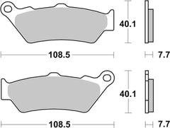 SBS FRICTION - Racing Sinter Front / Rear Off Road Brake Pads (SBS 176) - 674RSI-