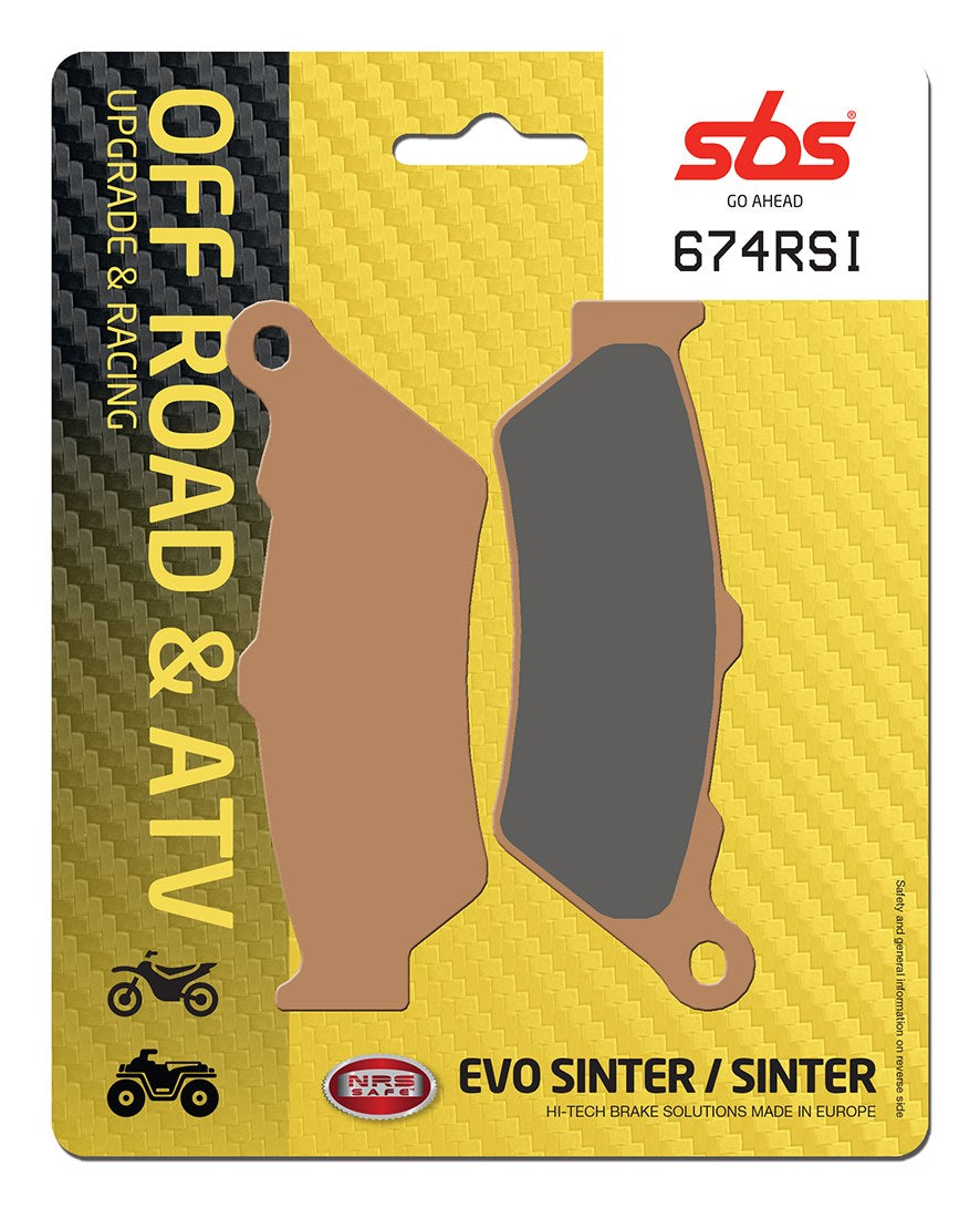 SBS FRICTION - Racing Sinter Front / Rear Off Road Brake Pads (SBS 176) - 674RSI-