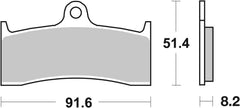 SBS FRICTION - Dual Carbon Front Brake Pads - (Track Use) (bendix packaging) - 676DC-