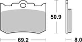 SBS FRICTION - Carbon Tech Front / Rear H-D Brake Pads - 678H.CT-