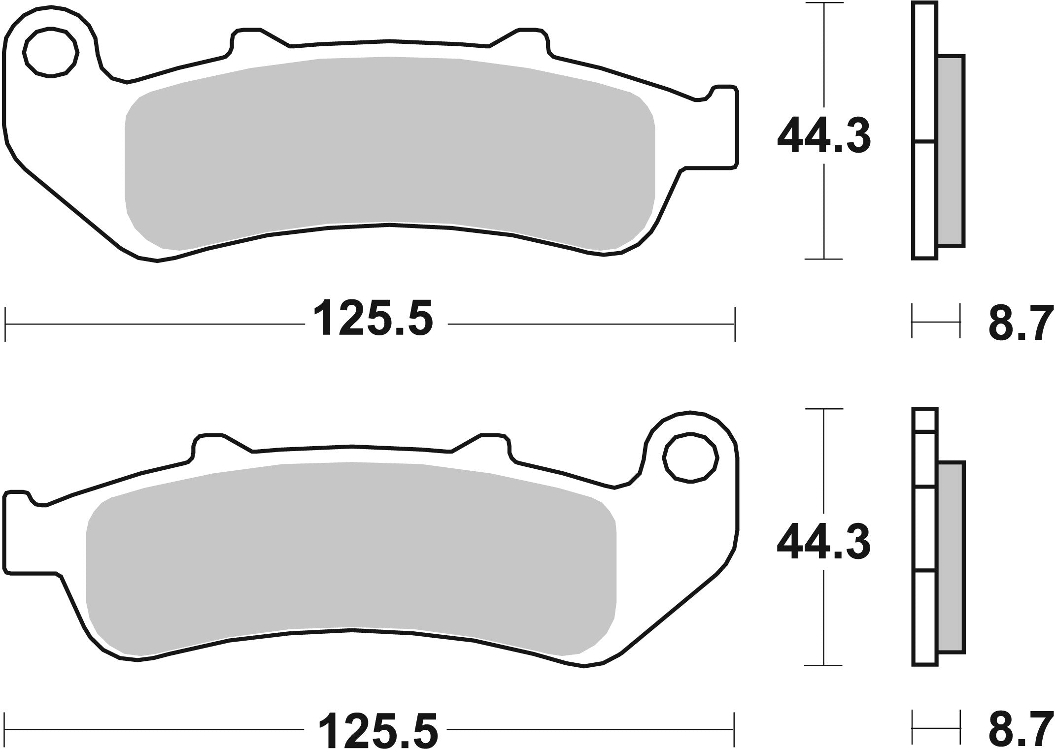 SBS FRICTION - Ceramic Front / Rear Brake Pads - 685HF-