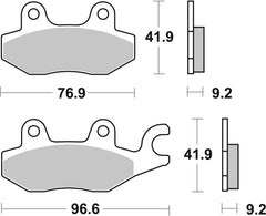 SBS FRICTION - Ceramic Front / Rear Brake Pads (SBS 119) - 688HF-