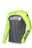 JUST1 J-FORCE MX JERSEY TERRA DARK GRY/FLUO YEL LG
