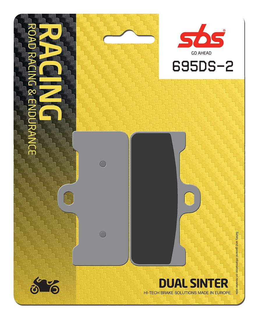 SBS FRICTION - Dual Sinter Front Racing Brake Pads - Moto 2, 3 & WSBK SPEC - 695DS2-