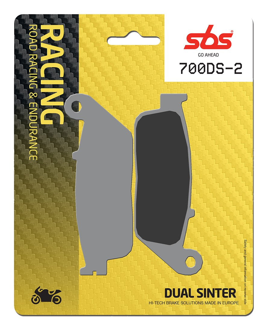 SBS FRICTION - Dual Sinter Front Racing Brake Pads - Moto2, 3 & WSBK SPEC - 700DS2-