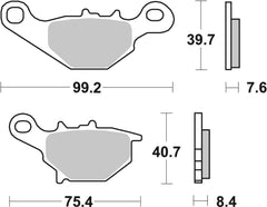 SBS FRICTION - Racing Sinter Off Road Front Brake Pads (SBS 122) - 702RSI-