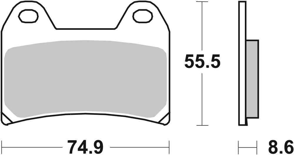 SBS FRICTION - Dual Carbon Front Brake Pads - (Track Use) - 706DC-