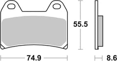 SBS FRICTION - Dual Carbon Front Brake Pads - (Track Use) - 706DC-