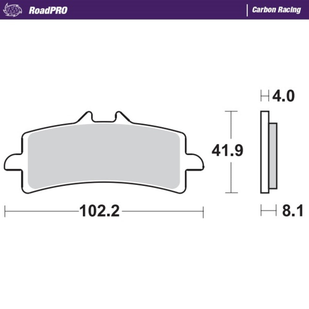 Moto-Master RoadPRO Carbon Racing Brake Pad (FD0415)