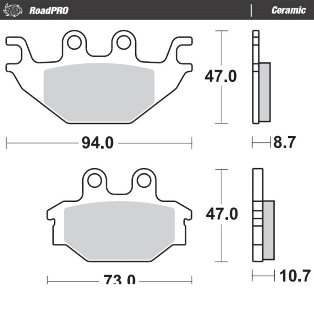 Moto-Master RoadPRO Ceramic Brake Pad (FD0383)