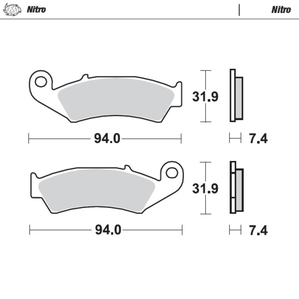 Moto-Master Nitro Sintered Brake Pad (FD0120)