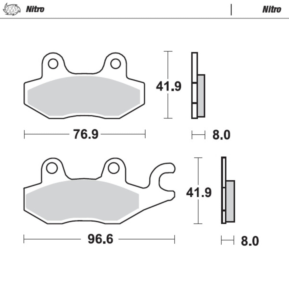 Moto-Master Nitro Sintered Brake Pad (FD0163)