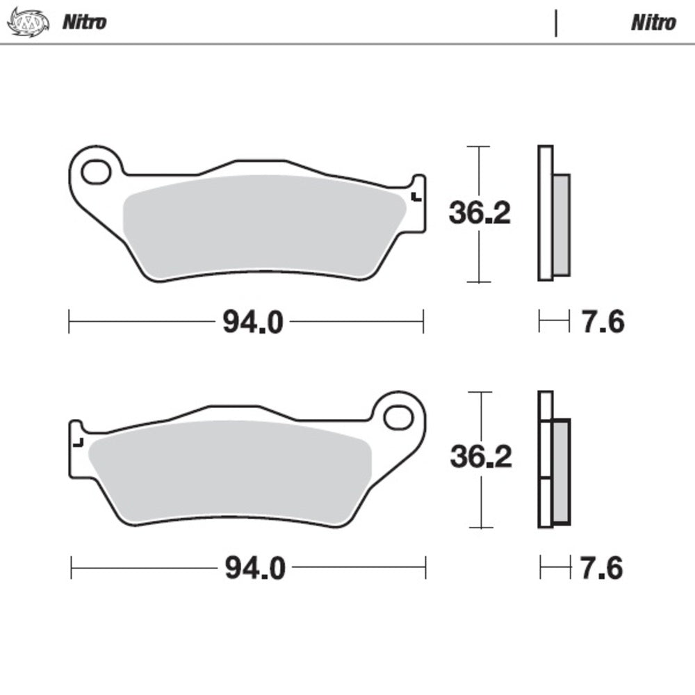 Moto-Master Nitro Sintered Brake Pad (FD0186)