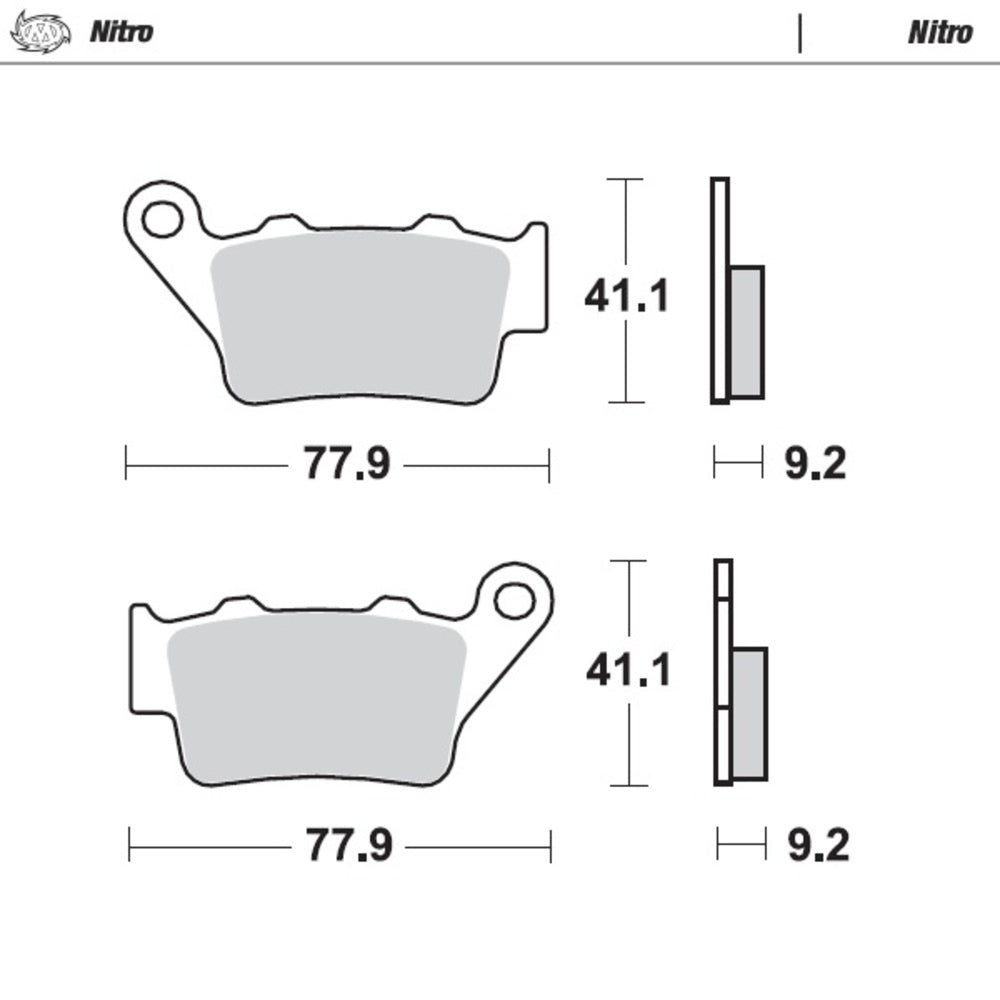 Moto-Master Nitro Sintered Brake Pad (FD0206)