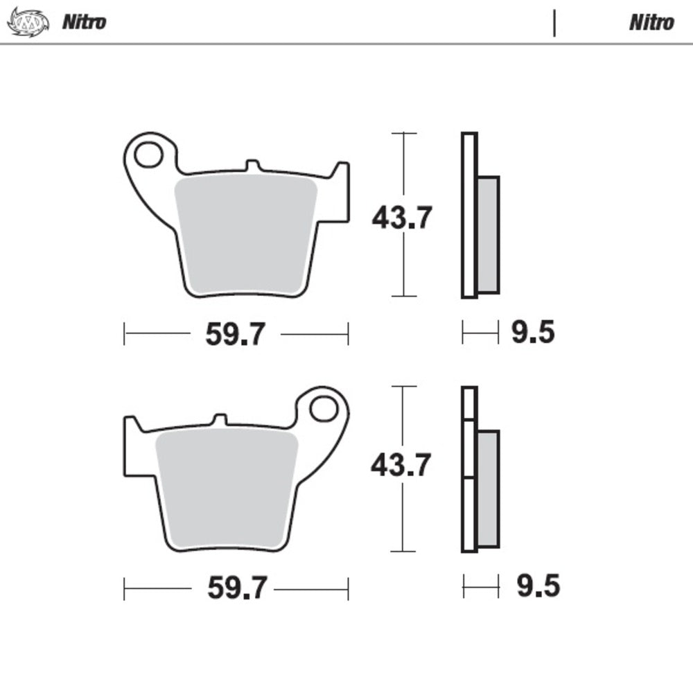 Moto-Master Nitro Sintered Brake Pad (FD0329)