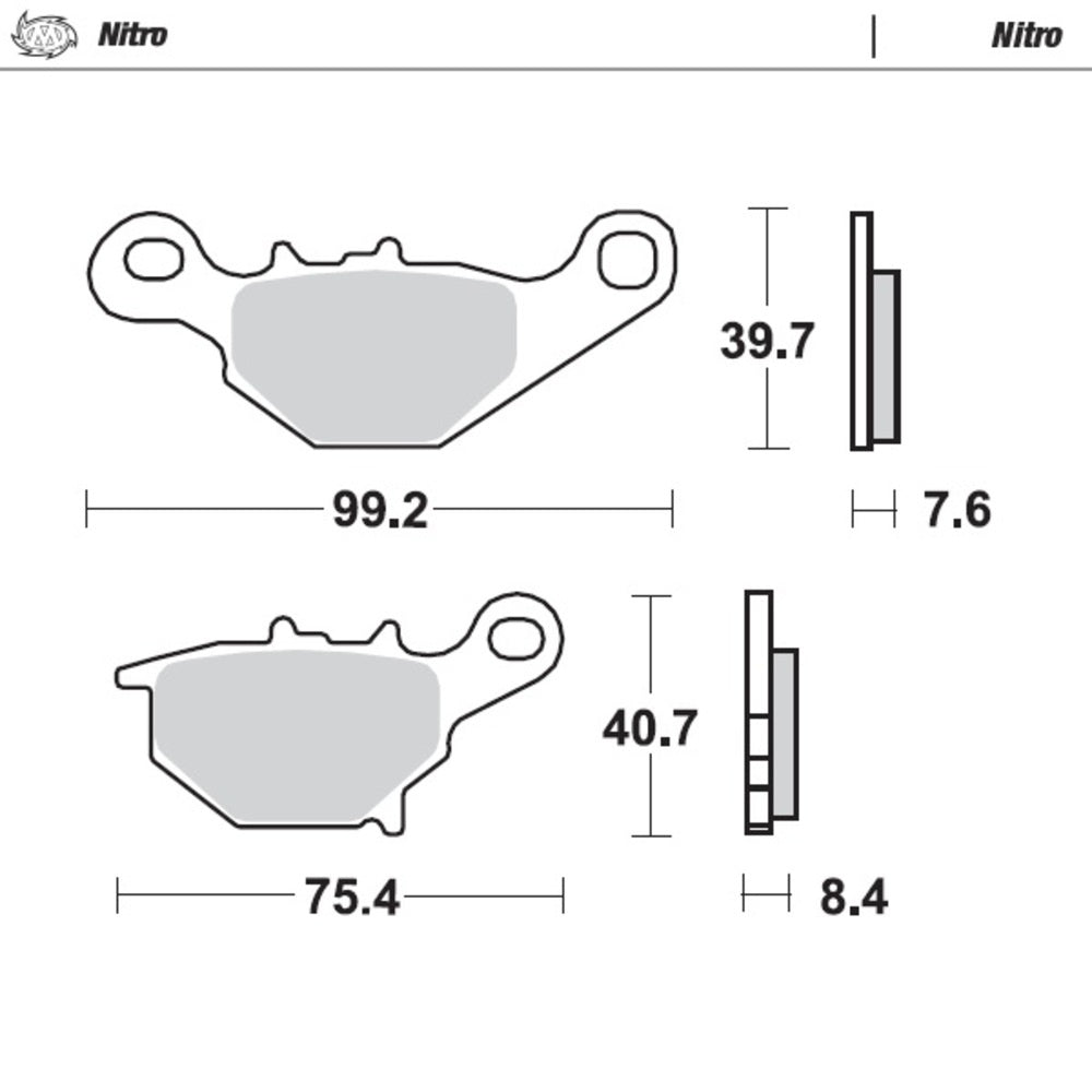 Moto-Master Nitro Sintered Brake Pad (FD0399)