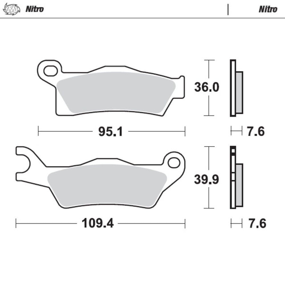 Moto-Master Nitro Sintered Brake Pad (FD0505)