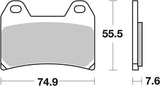 SBS FRICTION - Sinter Front Brake Pads - 727HS-