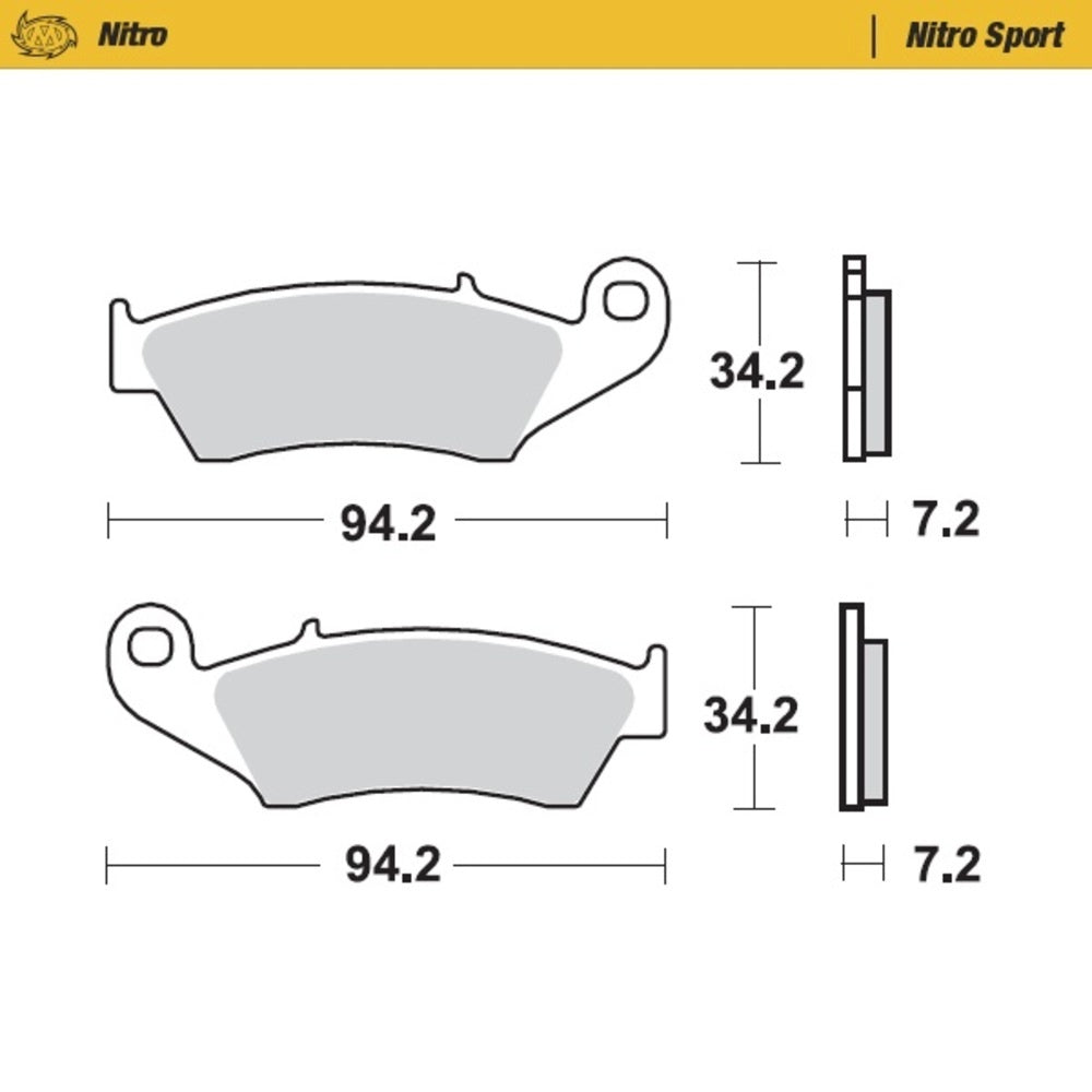 Moto-Master Nitro Sport Sintered Brake Pad (FD0193)