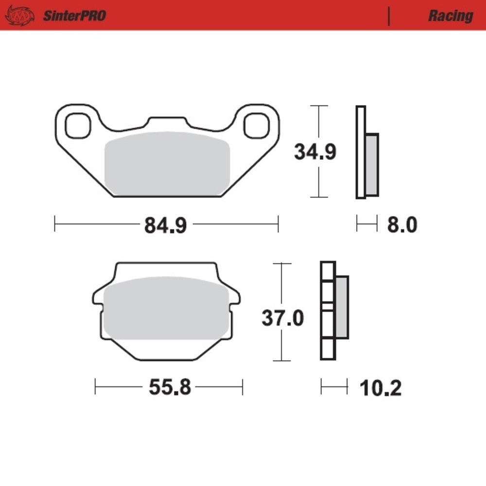 Moto-Master SinterPRO Racing Brake Pad (FD0110)