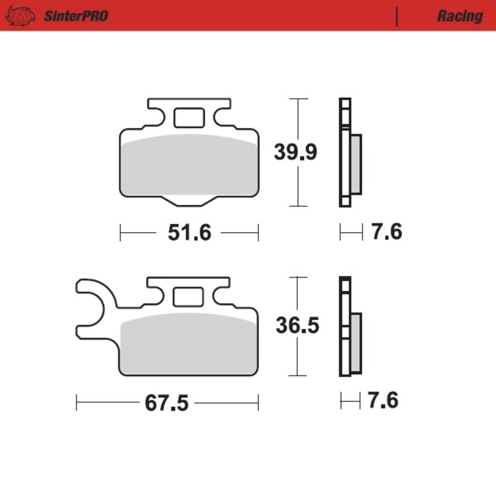 Moto-Master SinterPRO Racing Brake Pad (FD0295)