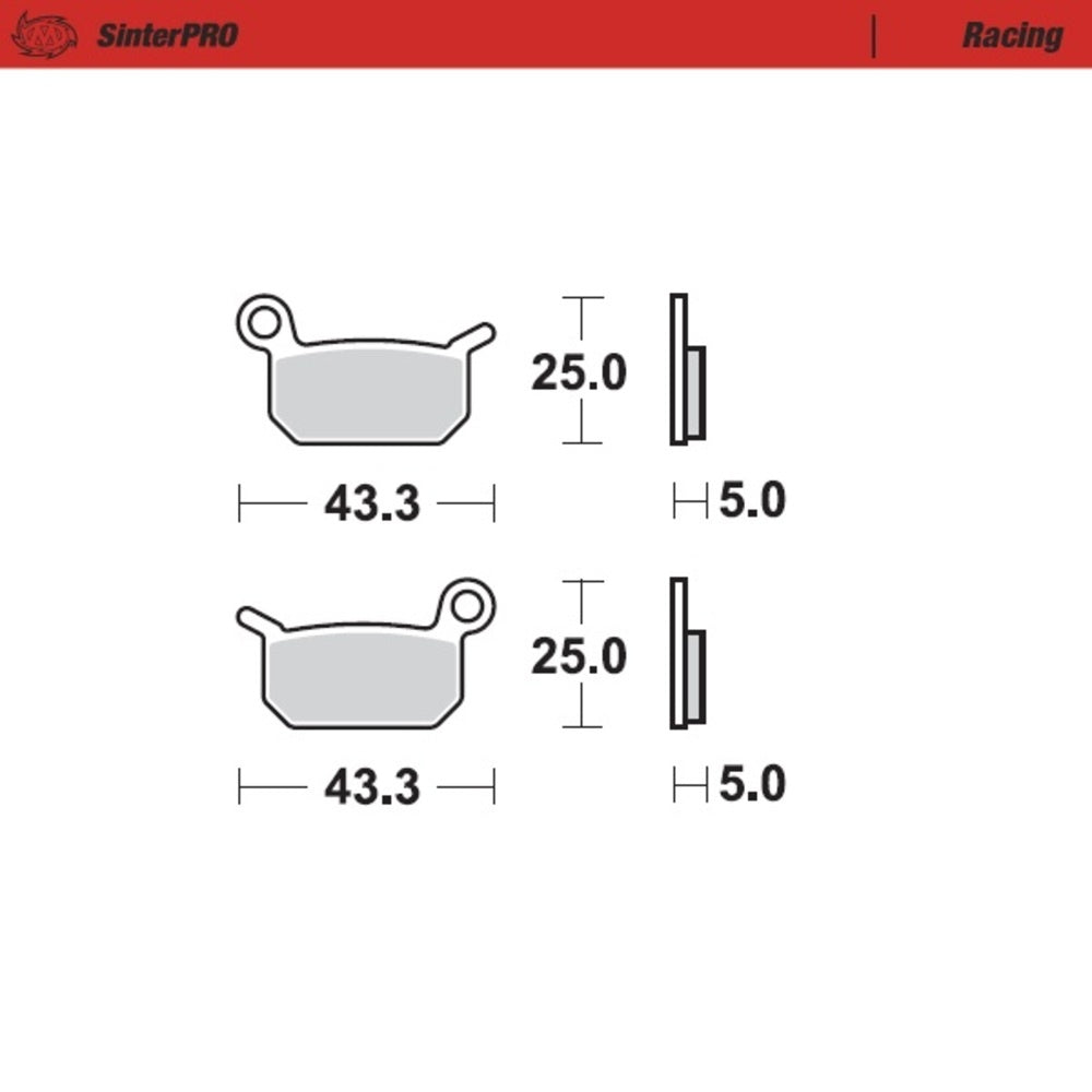Moto-Master SinterPRO Racing Brake Pad (FD0372)