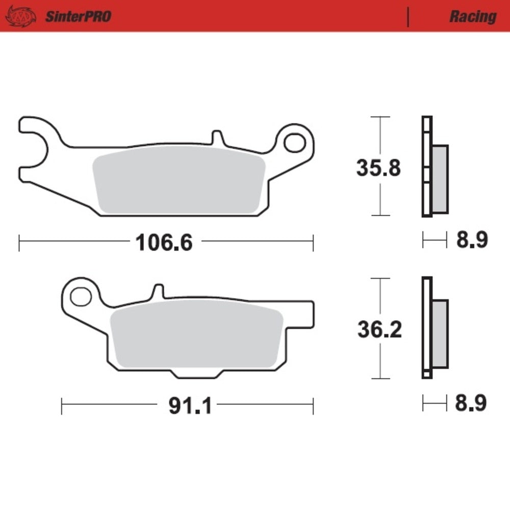 Moto-Master SinterPRO Racing Brake Pad (FD0430)
