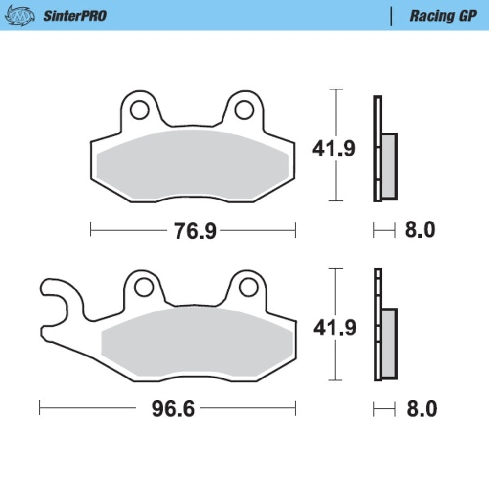 Moto-Master SinterPRO Racing GP Brake Pad (FD0122)