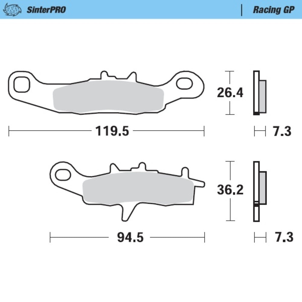 Moto-Master SinterPRO Racing GP Brake Pad (FD0375) Same as FA349