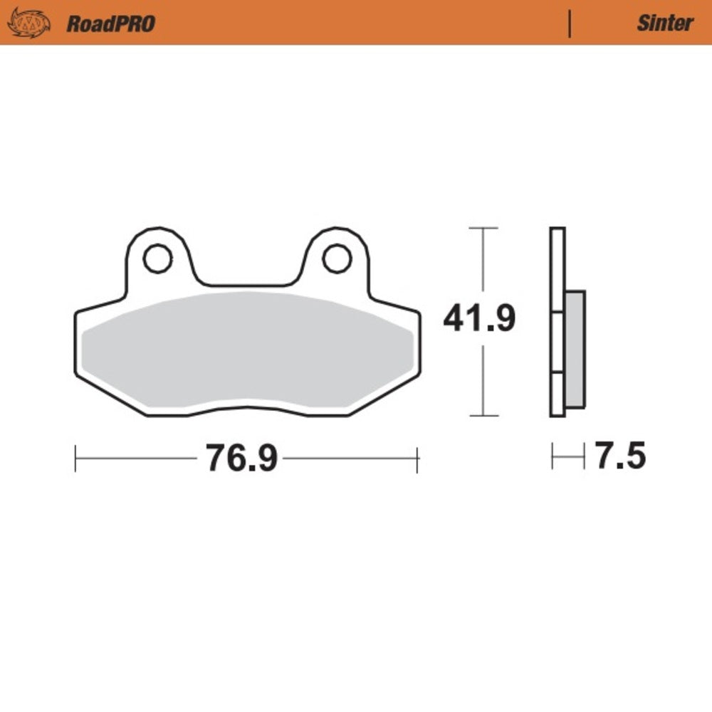 Moto-Master RoadPRO Sinter Front Brake Pad (FD0075)