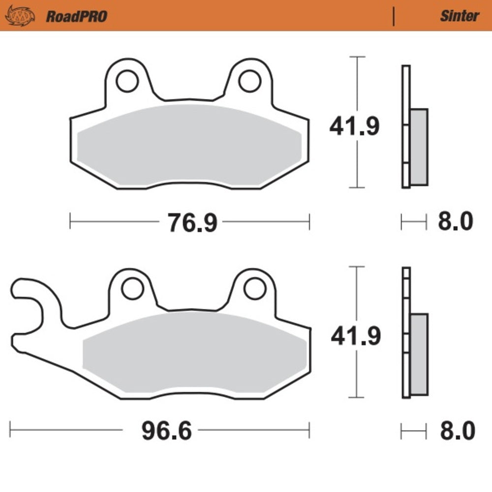 Moto-Master RoadPRO Sinter Front Brake Pad (FD0122)