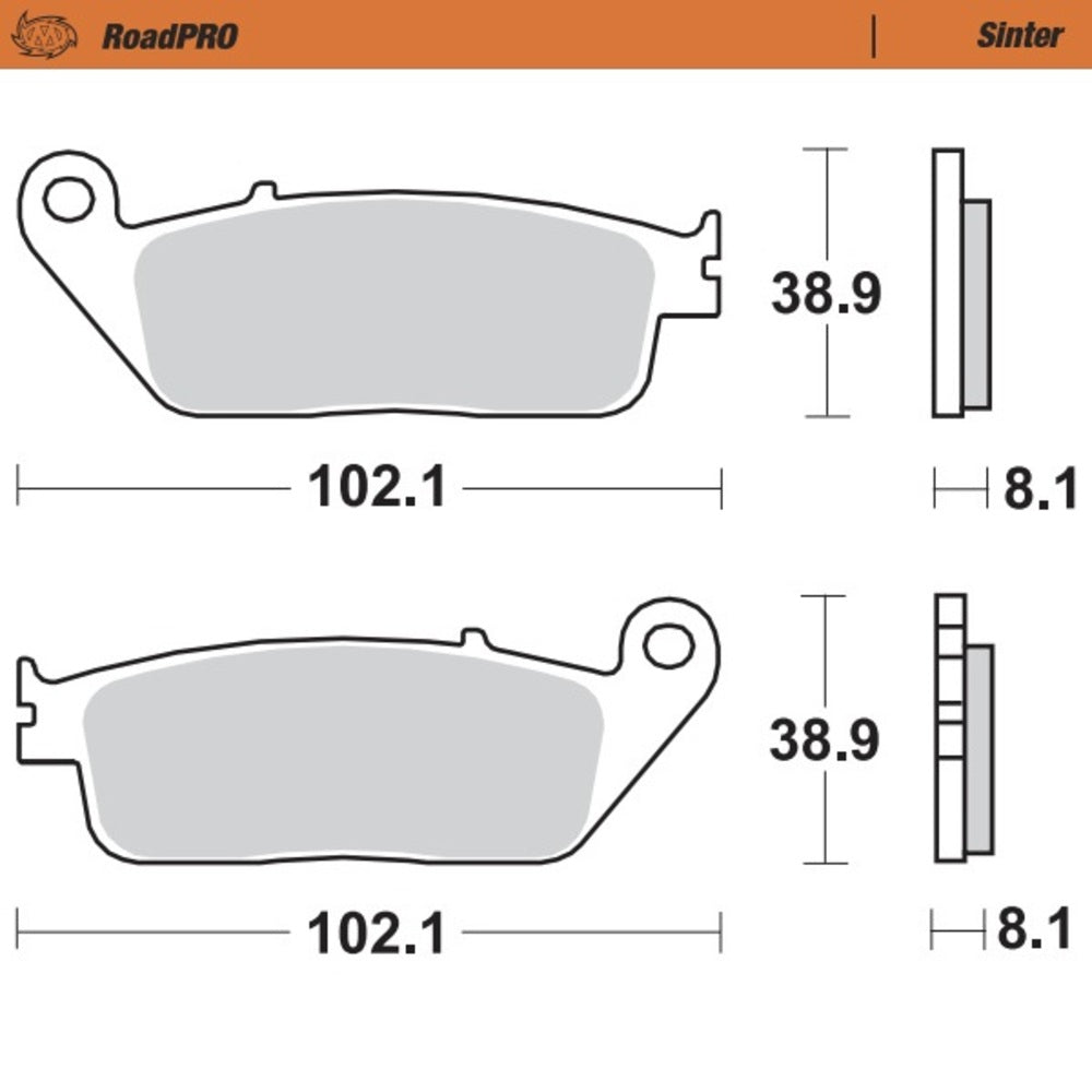 Moto-Master RoadPRO Sinter Front Brake Pad (FD0132)