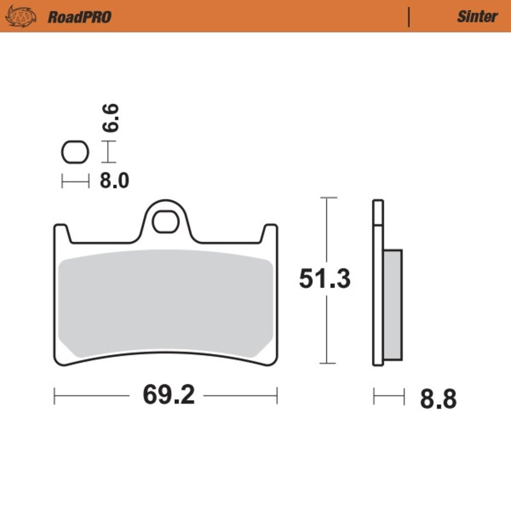 Moto-Master RoadPRO Sinter Front Brake Pad (FD0190)