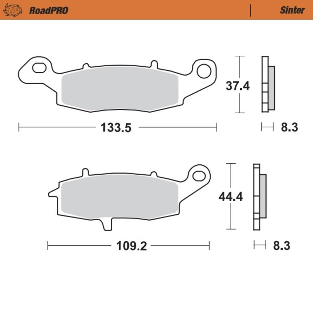 Moto-Master RoadPRO Sinter Front Brake Pad (FD0227)