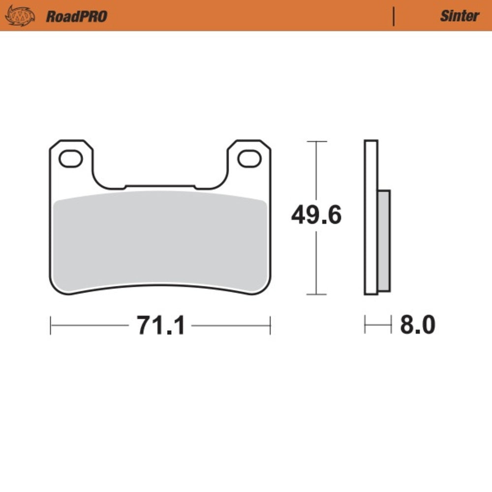 Moto-Master RoadPRO Sinter Front Brake Pad (FD0362)
