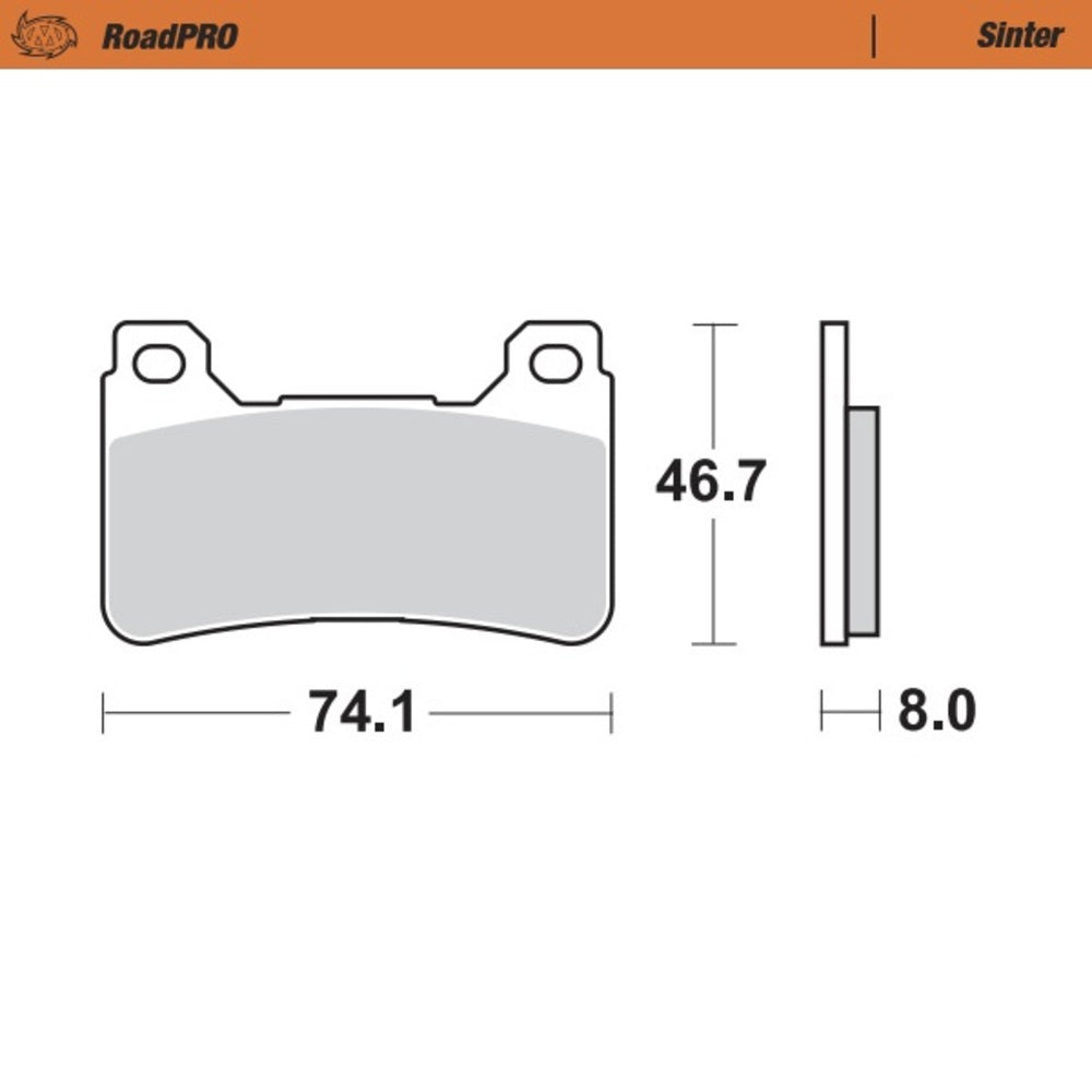 Moto-Master RoadPRO Sinter Front Brake Pad (FD0364)
