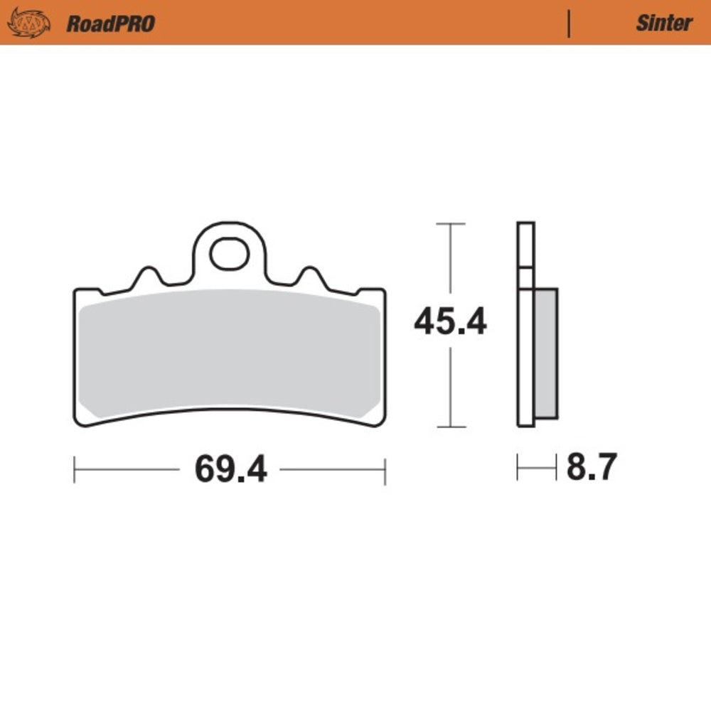 Moto-Master RoadPRO Sinter Front Brake Pad (FD0497)