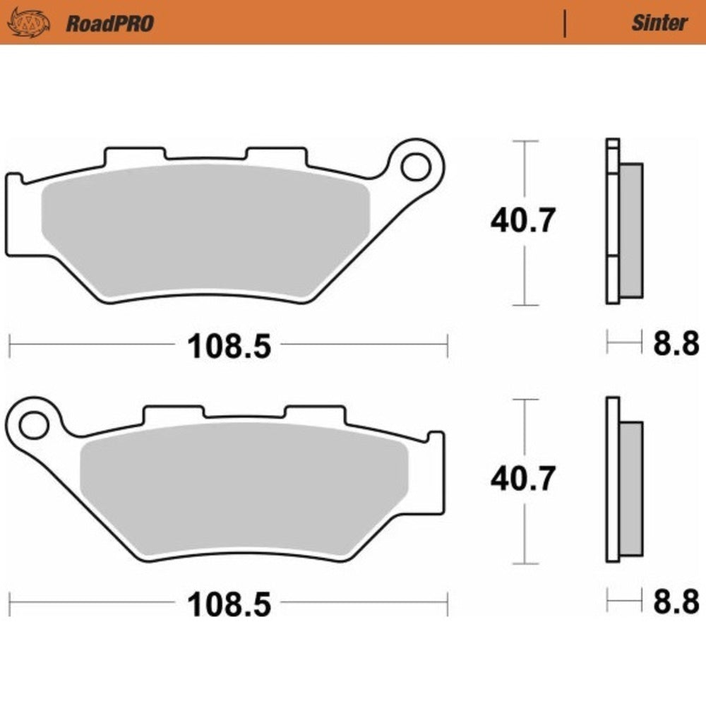 Moto-Master RoadPRO Sinter Front Brake Pad (FD0575)