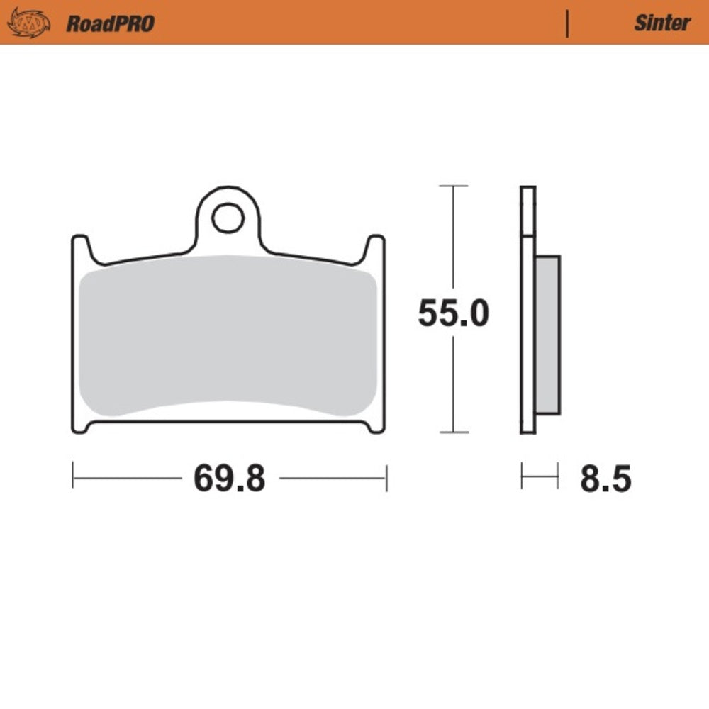 Moto-Master RoadPRO Sinter Front Brake Pad (FD0129)