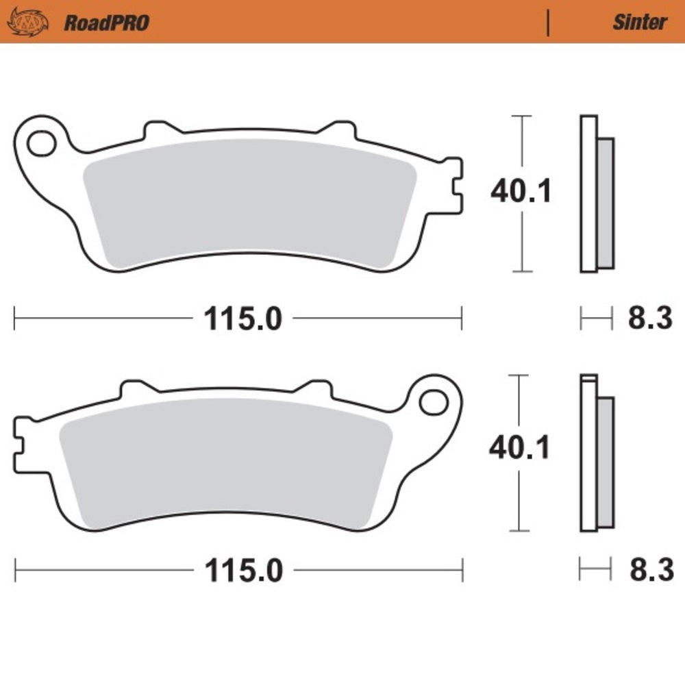 Moto-Master RoadPRO Sinter Rear Brake Pad (FD0253)
