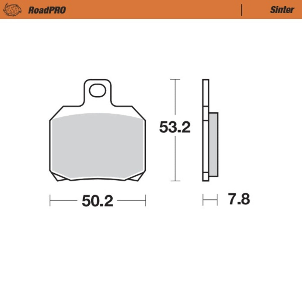 Moto-Master RoadPRO Sinter Rear Brake Pad (FD0256)