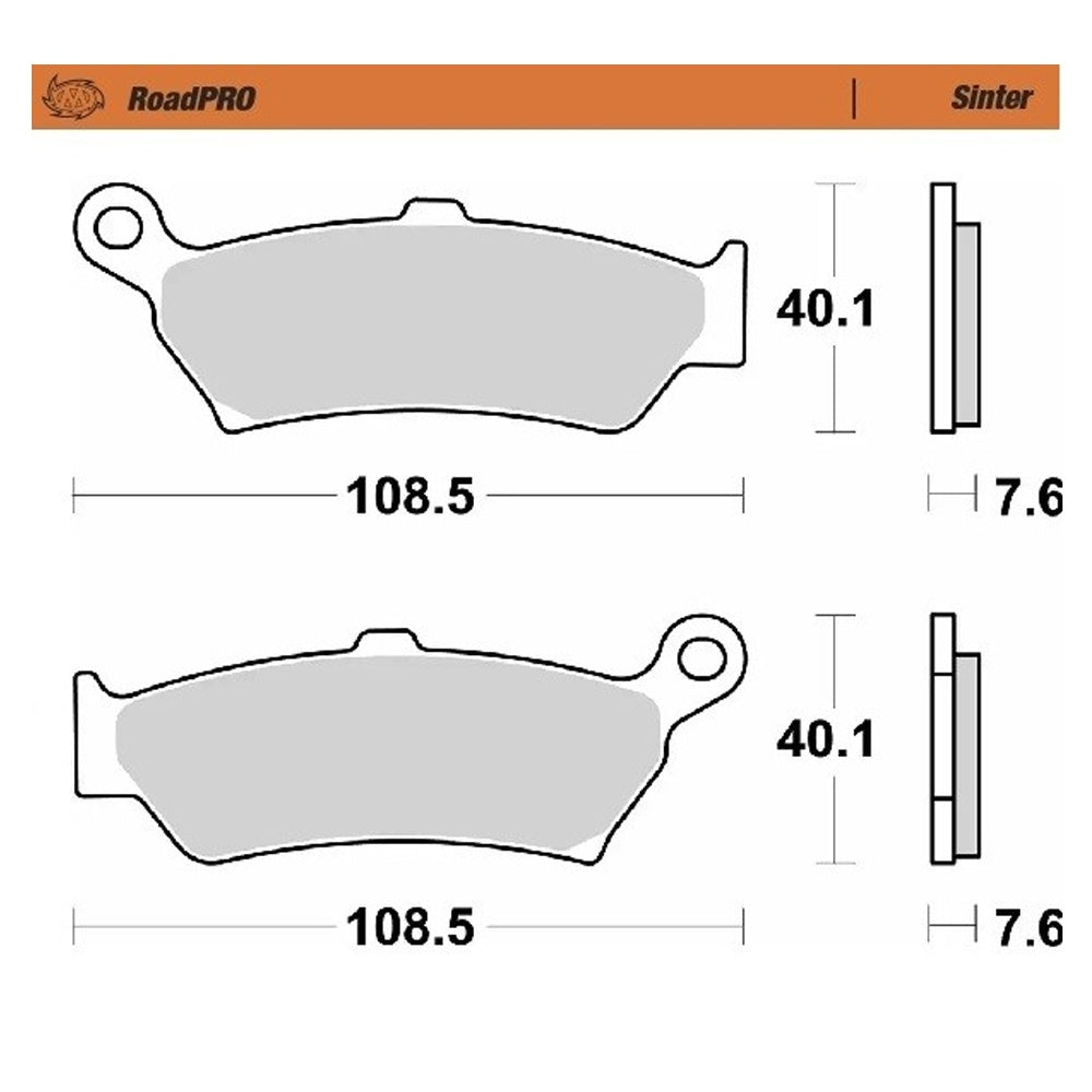 Moto-Master RoadPRO Sinter Rear Brake Pad (FD0597)