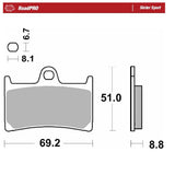 Moto-Master RoadPRO Sinter Sport Brake Pad (FD0190)