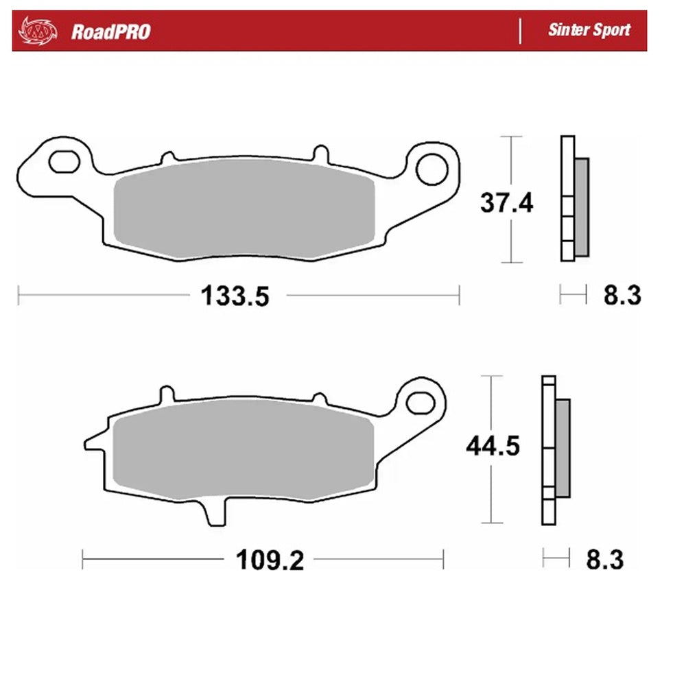 Moto-Master RoadPRO Sinter Sport Brake Pad (FD0227)