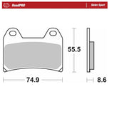 Moto-Master RoadPRO Sinter Sport Brake Pad (FD0221)